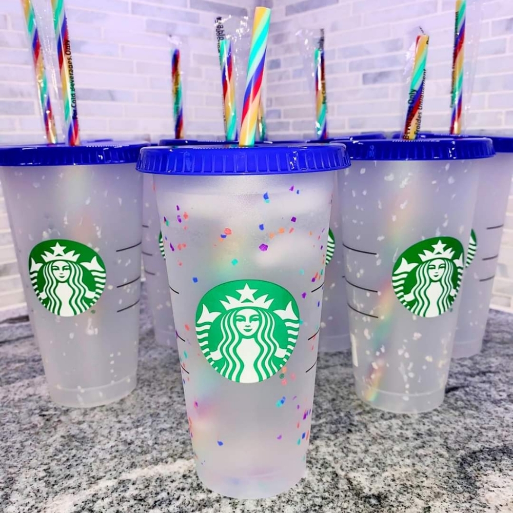 Starbucks confetti color change cup